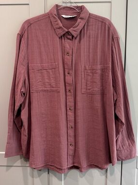Sonoma Mauve Button-Up Shirt